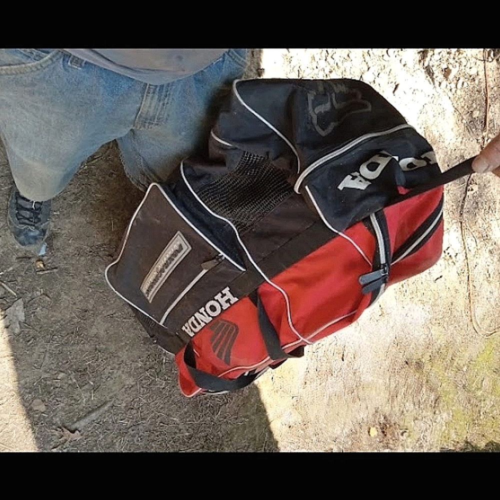 Honda racing bag and off-road armor/ roost protection.